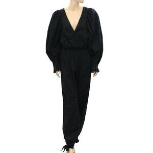 HappyXNature Kate Hudson Solid Jumpsuit Dress Black Cotton One-Piece S